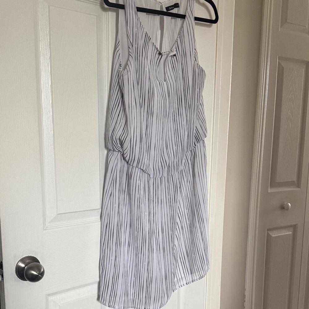 Reitmans Black and White Asymmetrical Dress